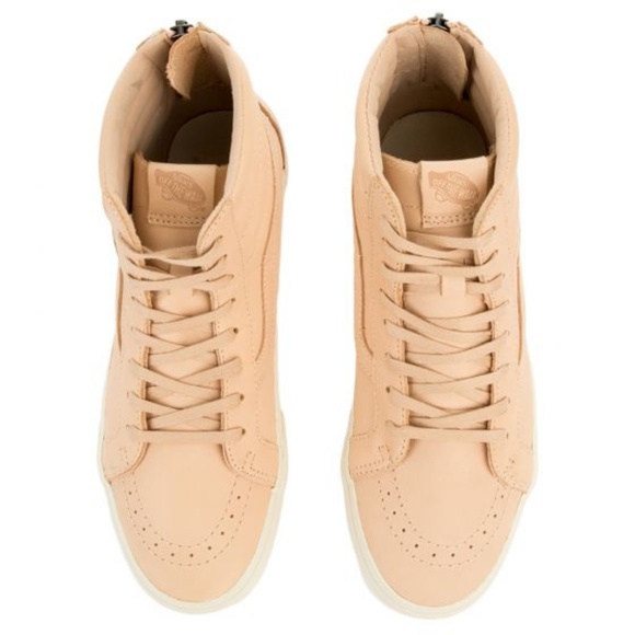 Vans Sk8 Hi Veggie Tan Men's NEW Leather Tan zip - Picture 3 of 7